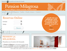 Tablet Screenshot of pensionlamilagrosa.com
